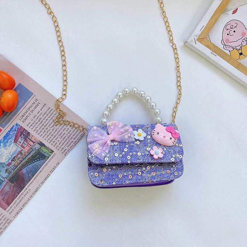 Charming Pearl Bag For Kids Fashionable Princess Style Shoulder Bag For Girls