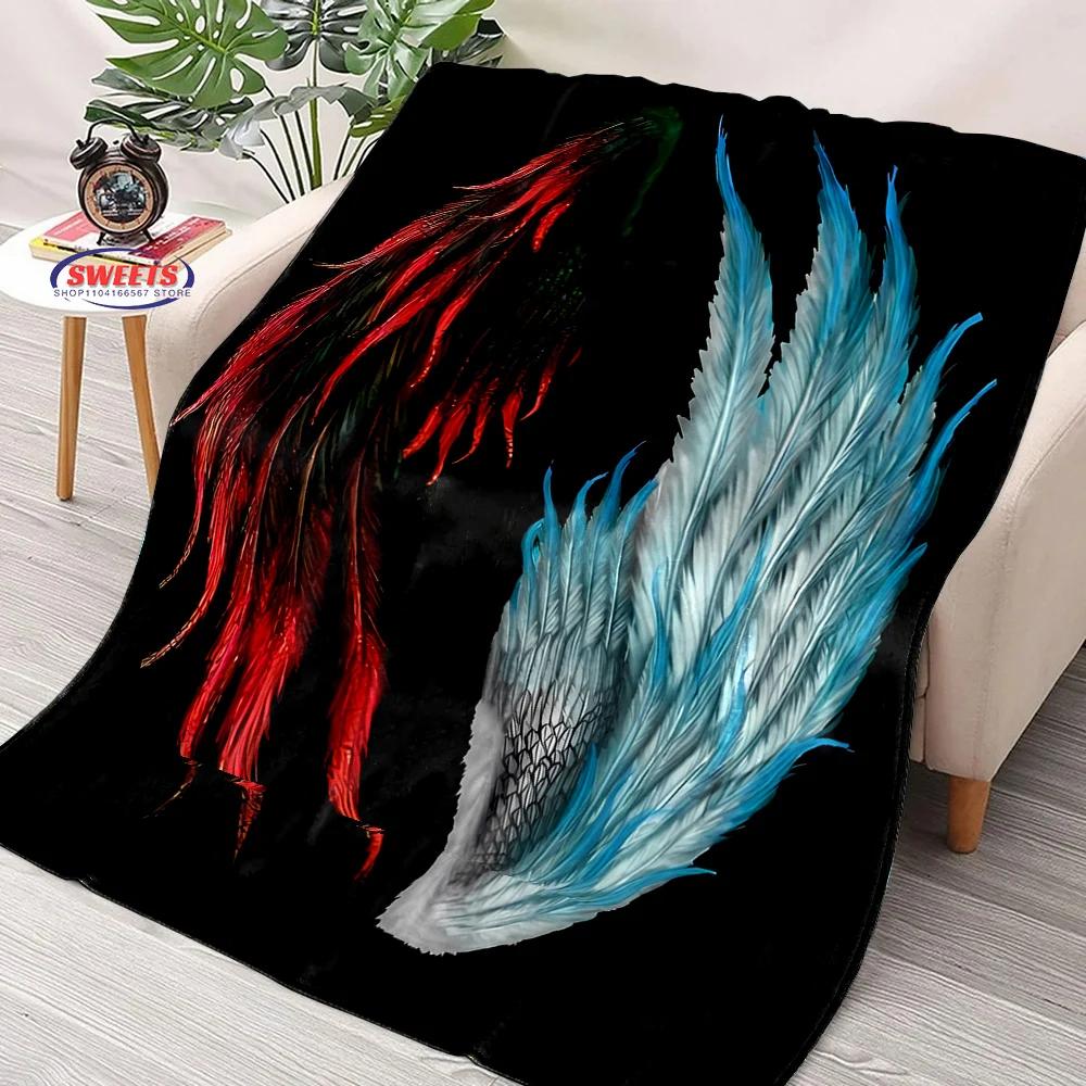 New Arrival! Angel Wings Theme Soft Blanket for Bed Bedroom Sofa Picnic,Warm Throw Blanket for Cover Outdoor Leisure Nap Office