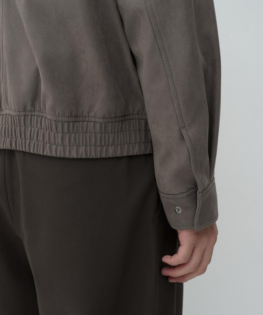 MUSINSA STANDARD Synthetic Suede Minimal Blouson Jacket [Taupe]