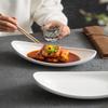 Nordic Style Boat-Shaped Ceramic Serving Plate