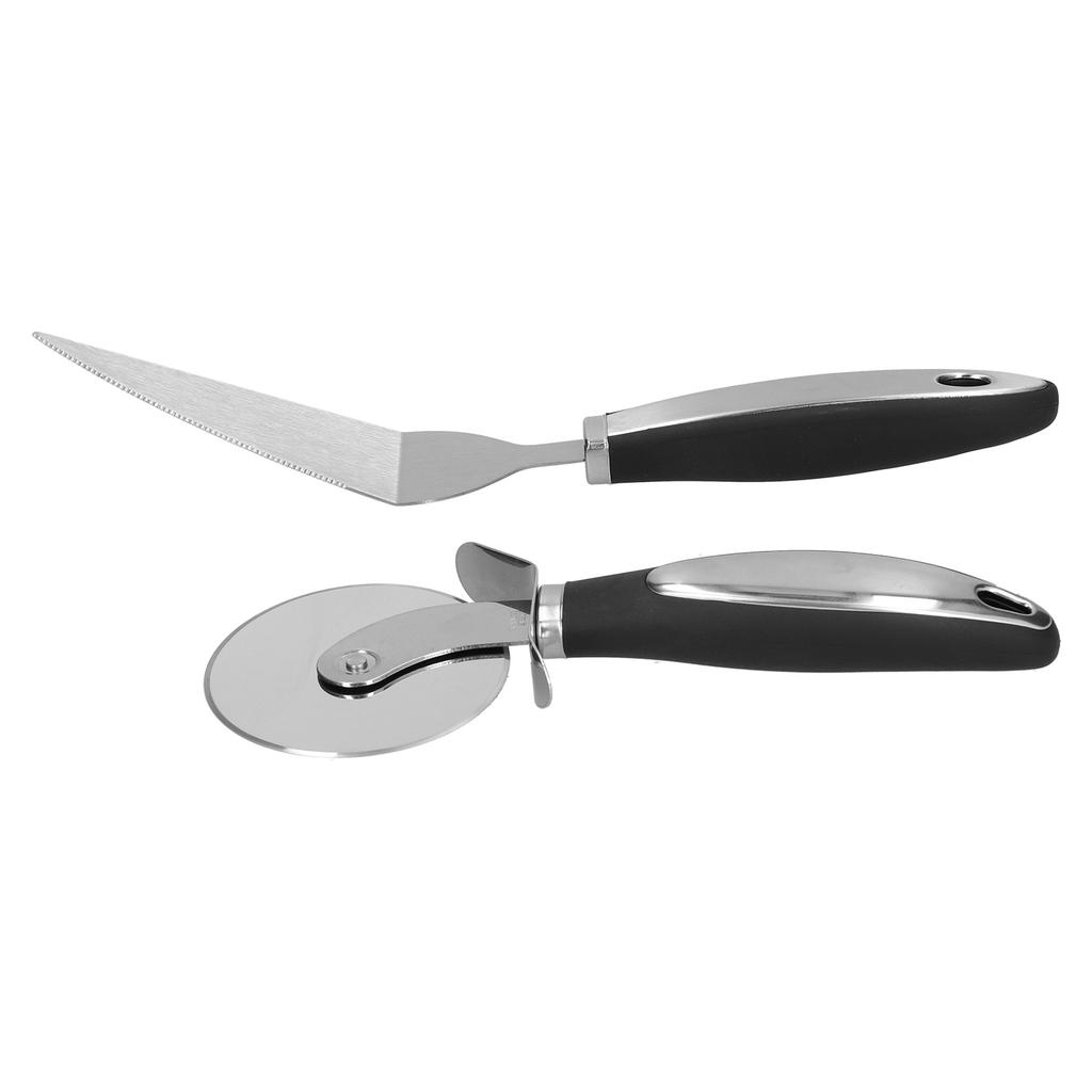 2-teiliges Set Pizza Schneider Spatel Edelstahl Pizza Spatel Schaufel mit rutschfestem Griff