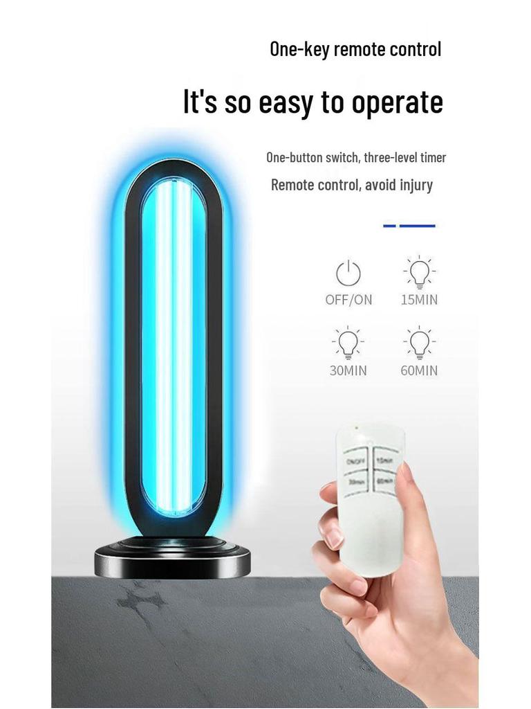 Portable Ultraviolet Ozone Disinfection Lamp for Pet Odor Removal and Home Use - Free Shipping