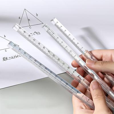 Transparent Ruler,15/20cm,Distinct Graduated Scale,Simple & Transparent,Drawing Measuring Test Office Instructional Tool,HY-131