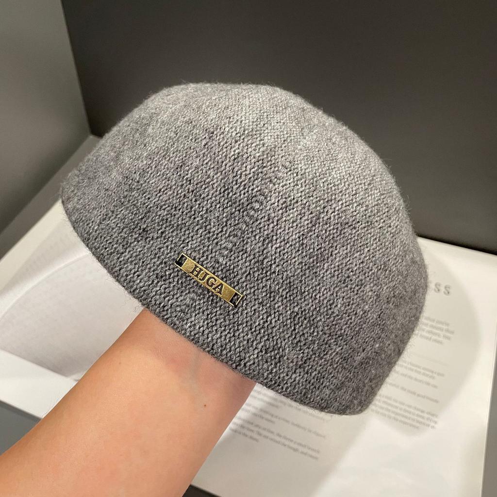 Elegant Temperament Versatile Beret Hat for Women In Autumn and Winter New Large Head Circumference Retro Wool Warm Painter's Hat Small Face