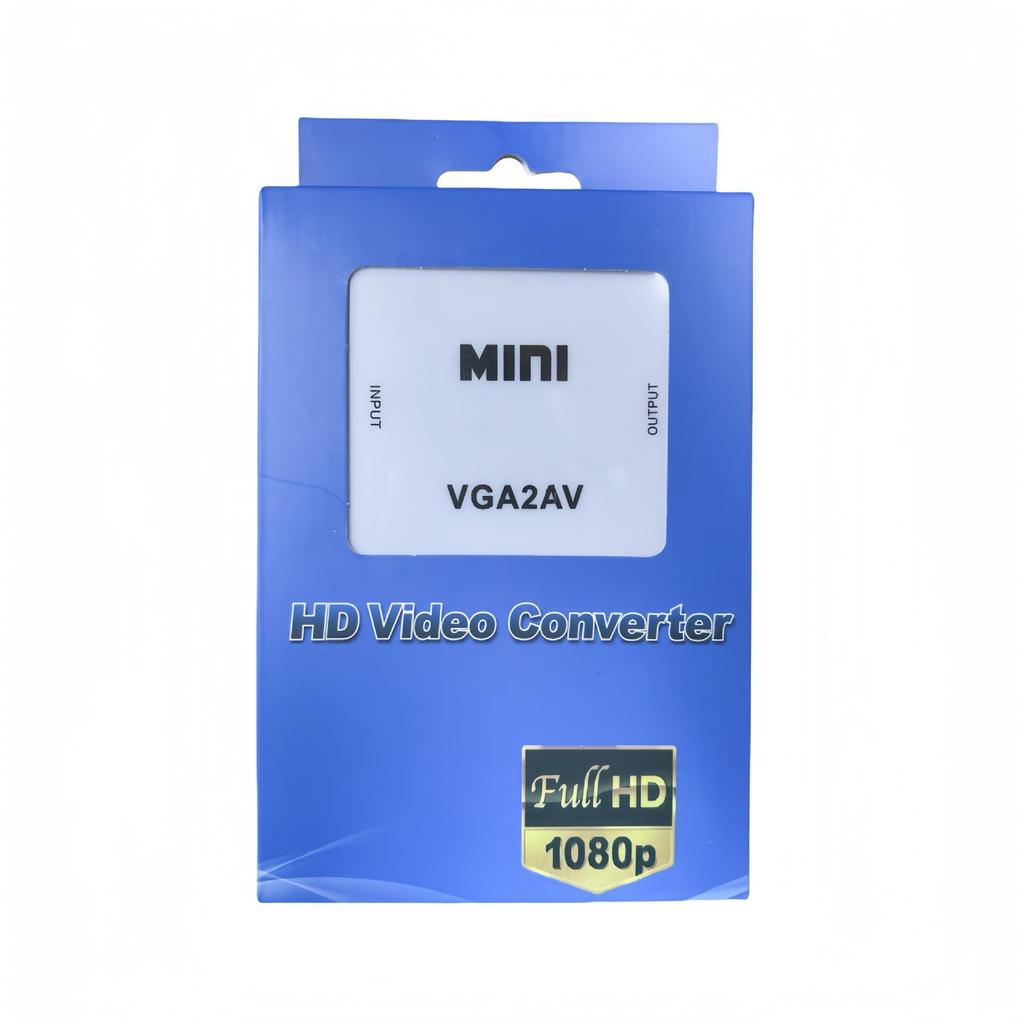 Compact HDMI To AV/VGA Converter – High-Definition Video Converter (White)