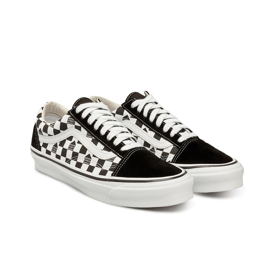 Dover Street Market x Vans OG Old Skool LX Checker - Preto Branco Tênis Unissex Branco Verdadeiro VN0A36C82GZ