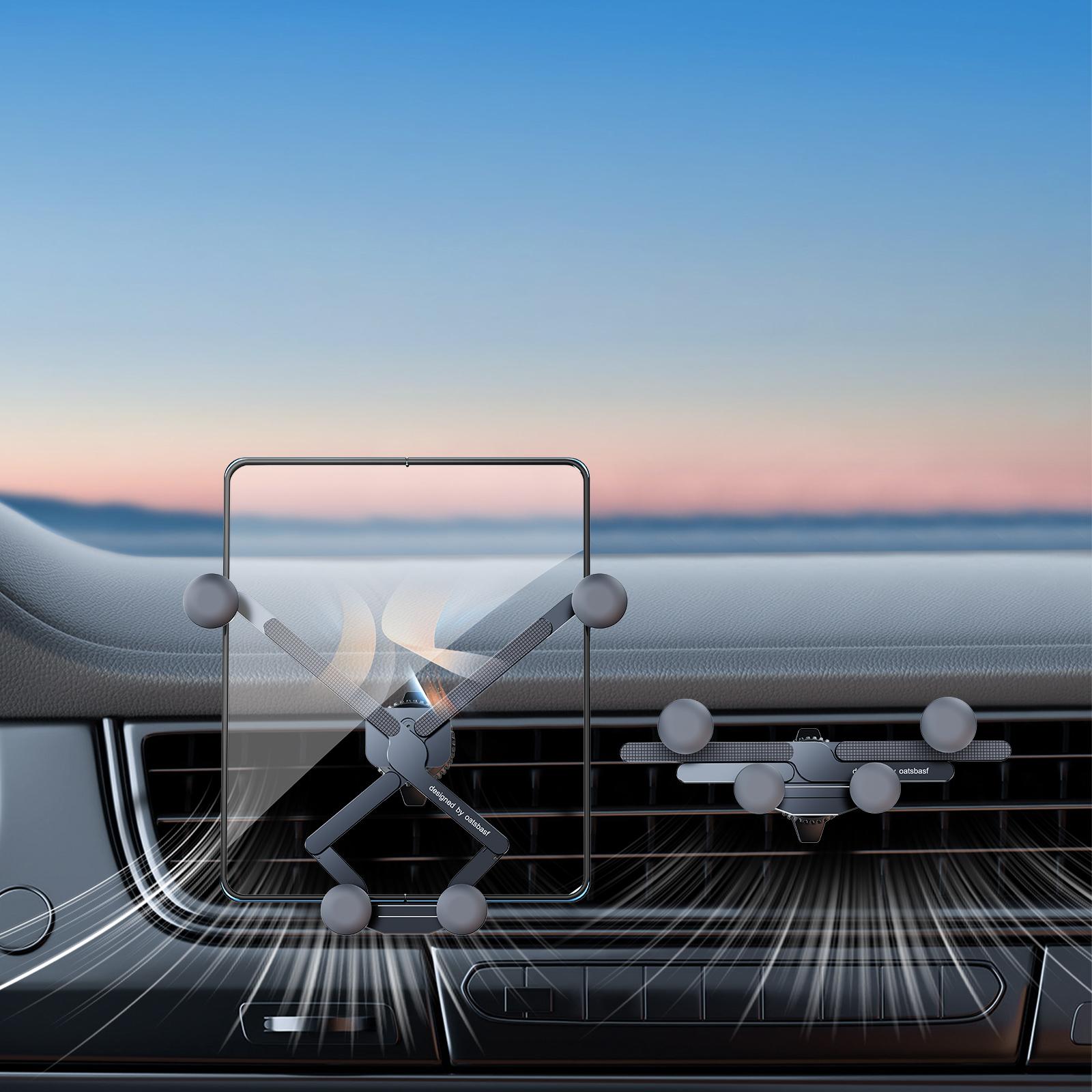 

Hipacool Автомобильный держатель для телефона Сплавное крепление для телефона Z Flod Автомобильные аксессуары Гравитационная связь Автомобильный кронштейн Никогда не падает Устойчивая подставка для телефона чёрный