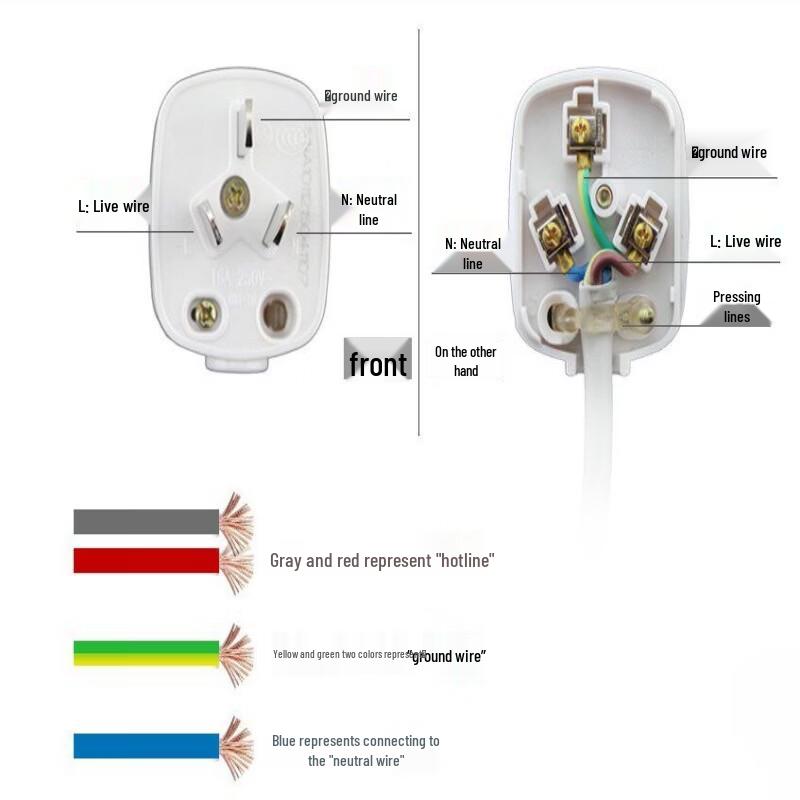 Jingmian 10A 3-Pin Power Plug