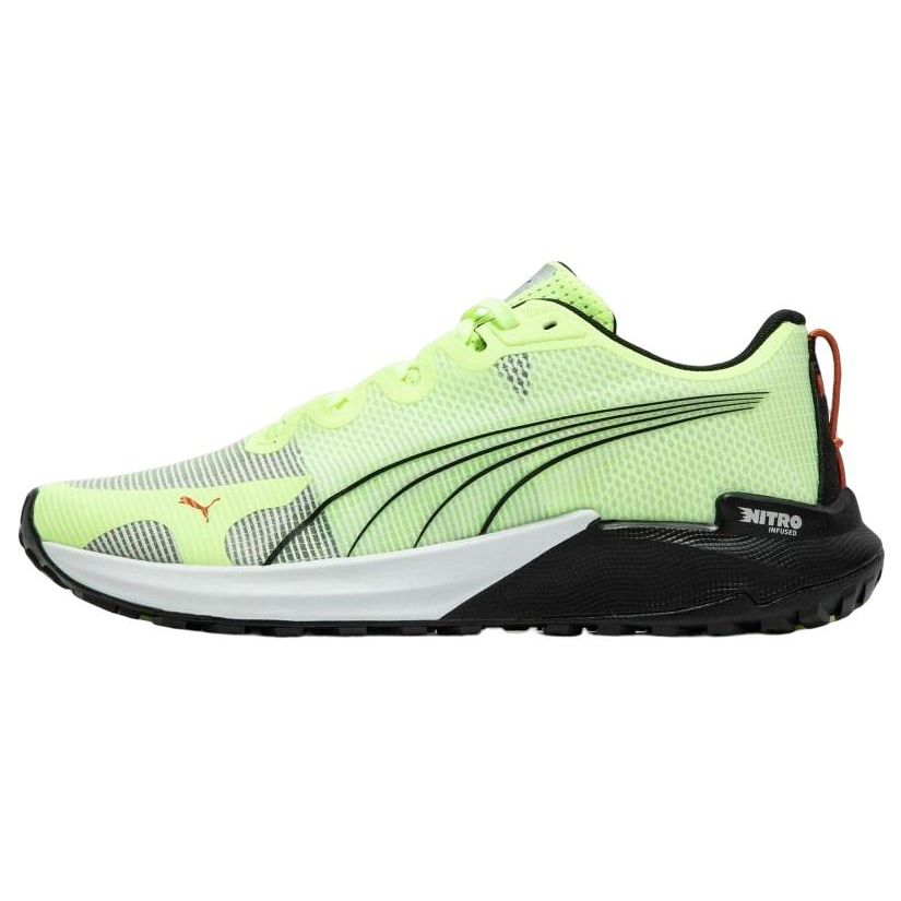 Puma Men's Green Black Fast-Trac Nitro Low Top Running Shoes 377044-08