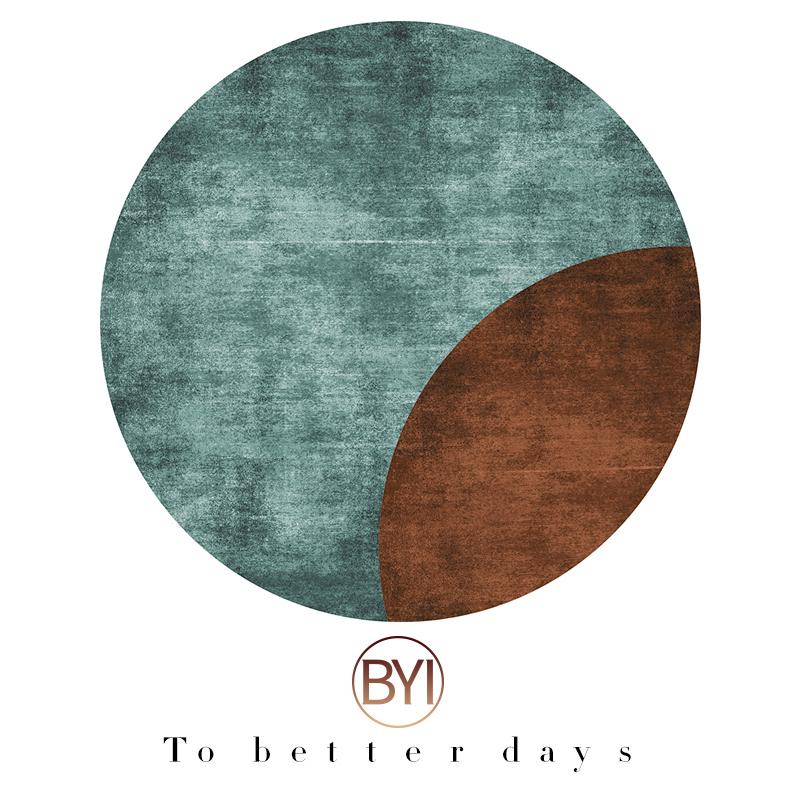 

Современный простой ковер для гостиной, украшение для дома, лоскутный круглый диван, приставной столик, вращающееся кресло, офисный коврик 80x80cm 32inch