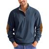 Autumn and Winter Outdoor Casual Stand Collar Long-sleeved Shirt Knit Corduroy Pullover Sweatshirt Men