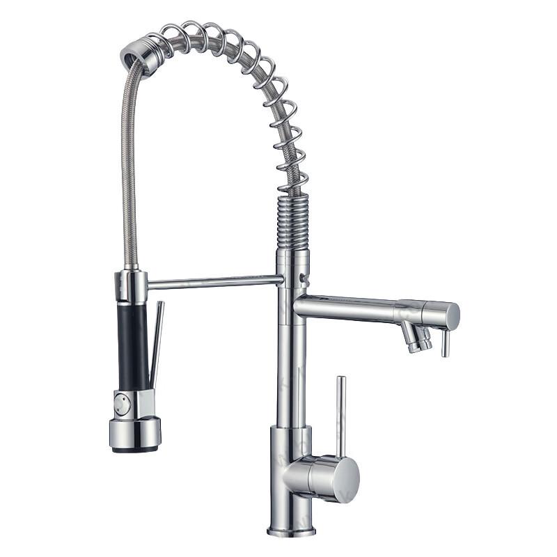 Yipan 304 Stainless Steel Pull-Out Kitchen Faucet