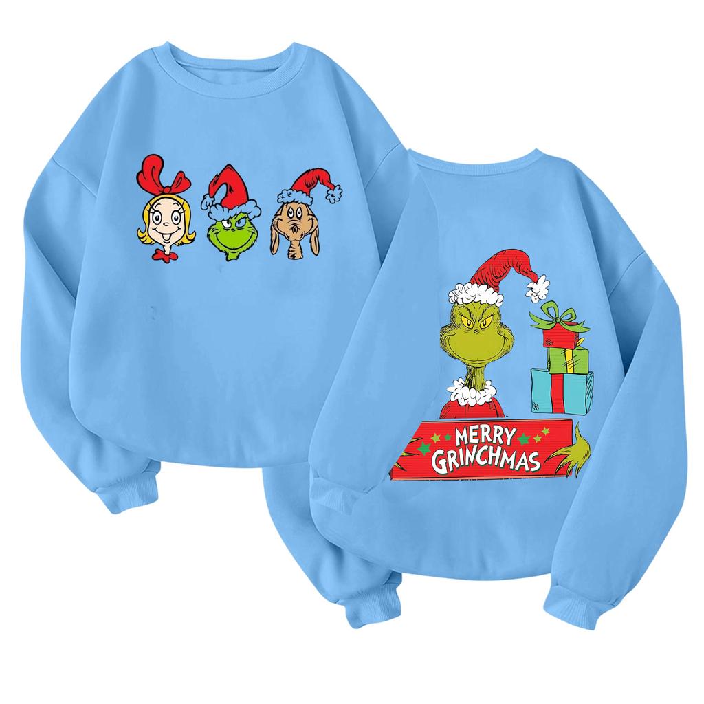 Children's Fashionable Lightweight Long-sleeved Round Neck Pullover With Pockets Printed Pullover