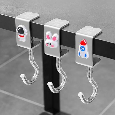 Verstellbarer, drehbarer, abnehmbarer Aufbewahrungshaken für die Tischkante, Büro-Desktop-Haken, Haken für Schulbüros, Studententaschen, Wasserflaschenhaken