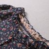Japanese Mori Girl Art Print Dress Pretty Cotton Linen Spring Women Floral  Dress Loose Long-sleeved  Dress Midi Dress