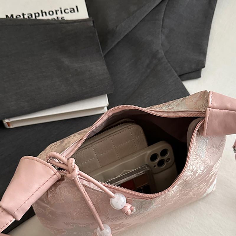 Chinese Style Fine Embroidery Ladies Handbags 2025 Summer  Shoulder Bag Crossbody Daily Party Tote Handbag For Women