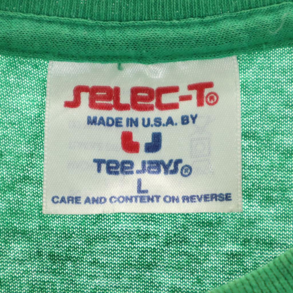 SELEC-T  Tee Jays 90s Made in USA Old Short sleeve T-shirt L green Men's Used