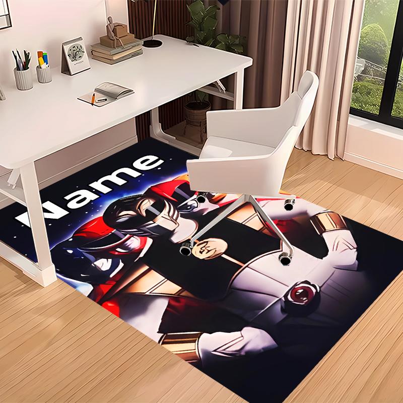 Custom Personalization Mighty Morphin Power Rangers Print Area Rug - Soft, Washable Non-Slip Indoor Mat,Living Room,Home&Office Decorative Rug