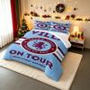 3 Piece Bedding Set Aston Villa On Tour Pride of Brum Lion Duvet Cover for Men Fan Gift