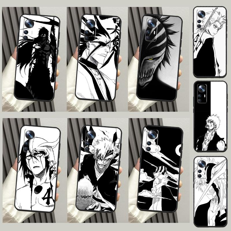 Black White Anime Bleach Case For Xiaomi 12T 11T Pro 13 11 12 Lite POCO F5 X5 Pro X3 Pro F3 M5 POCO F5 X4 F4 GT Cover