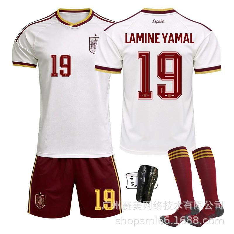 World Cup Spain Away No. 19 Yamal Football Jersey 17 Williams Meijia Mpedri