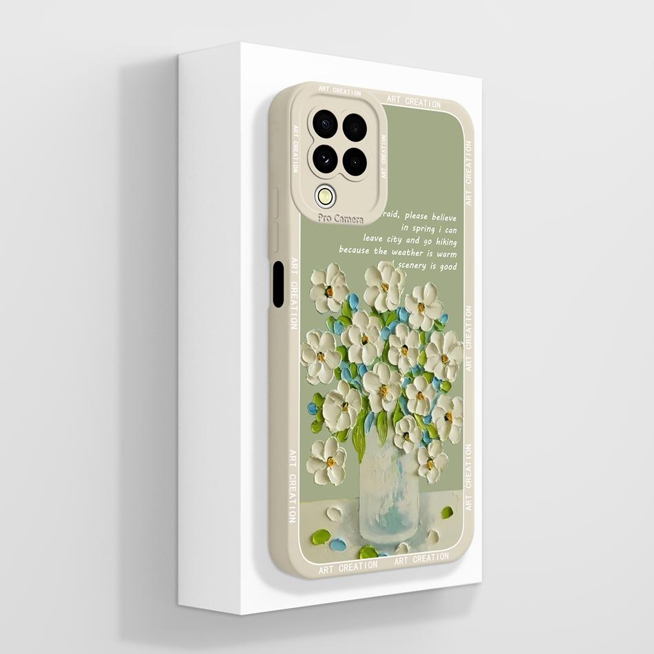 For Samsung M22 M32 A22 4G Case Cute Panda Soft Liquid Silicone Phone Back Cover For Galaxy M 22 32 A 22 Funda Camera Protectors