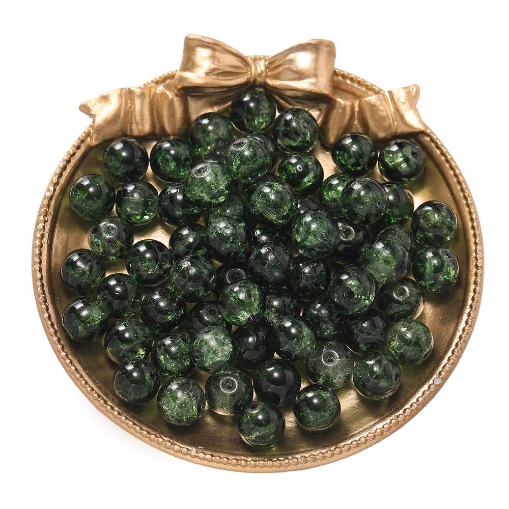 50 Stück/Los 10mm Glas Blumen Wasserwellen Perlen Abstandshalter Lose Perlen für DIY Handgemachte Armband Halskette Herstellung Zubehör