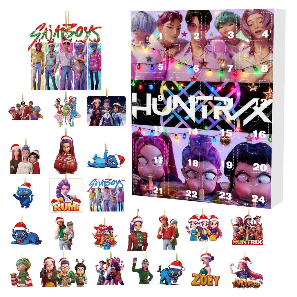 Kpop Demon Hunters Christmas Countdown Calendar Acrylic Wall Hanging Gift For Teens