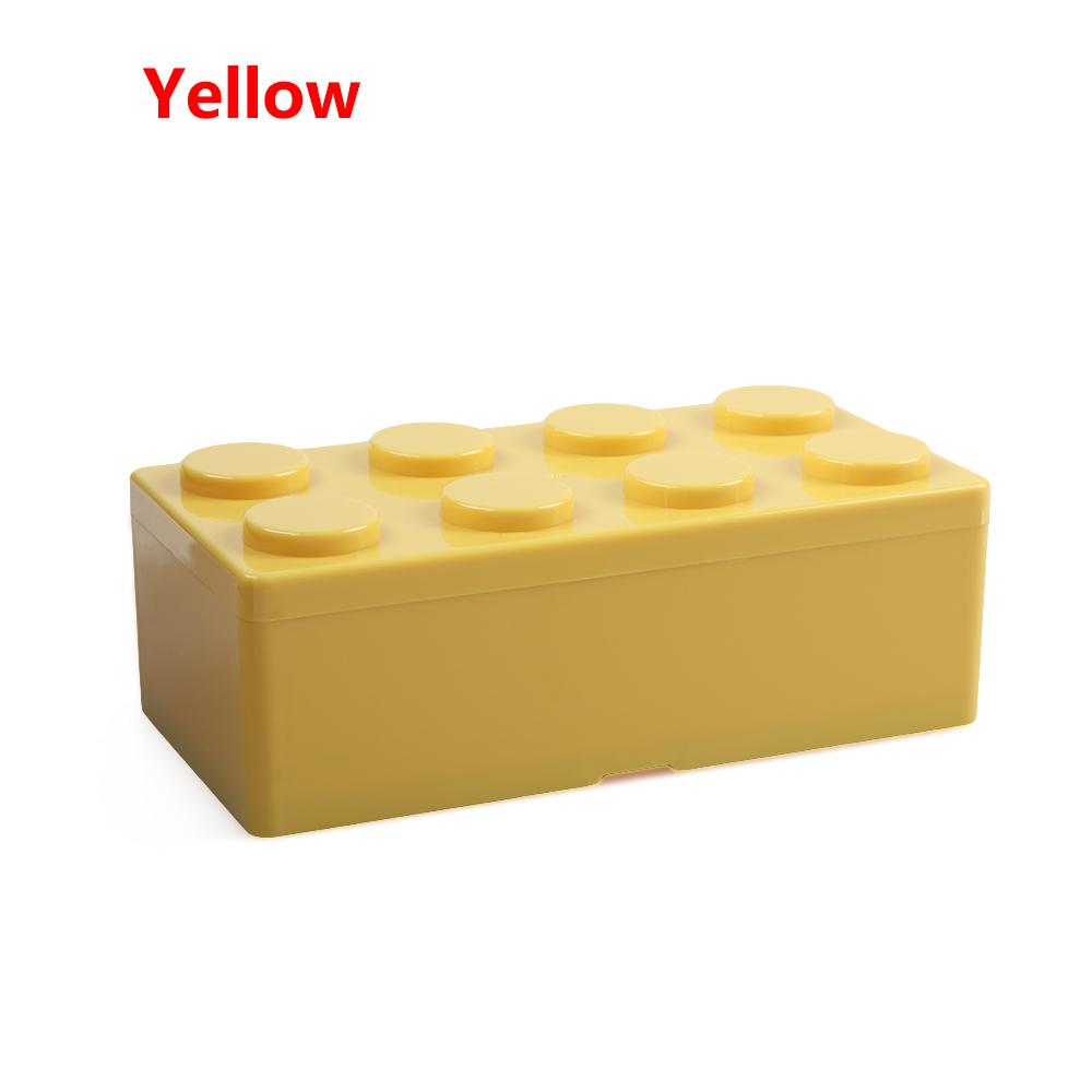 Saving Space Organizer Office Storage Box Building Block Shapes Plastic Desktop Container