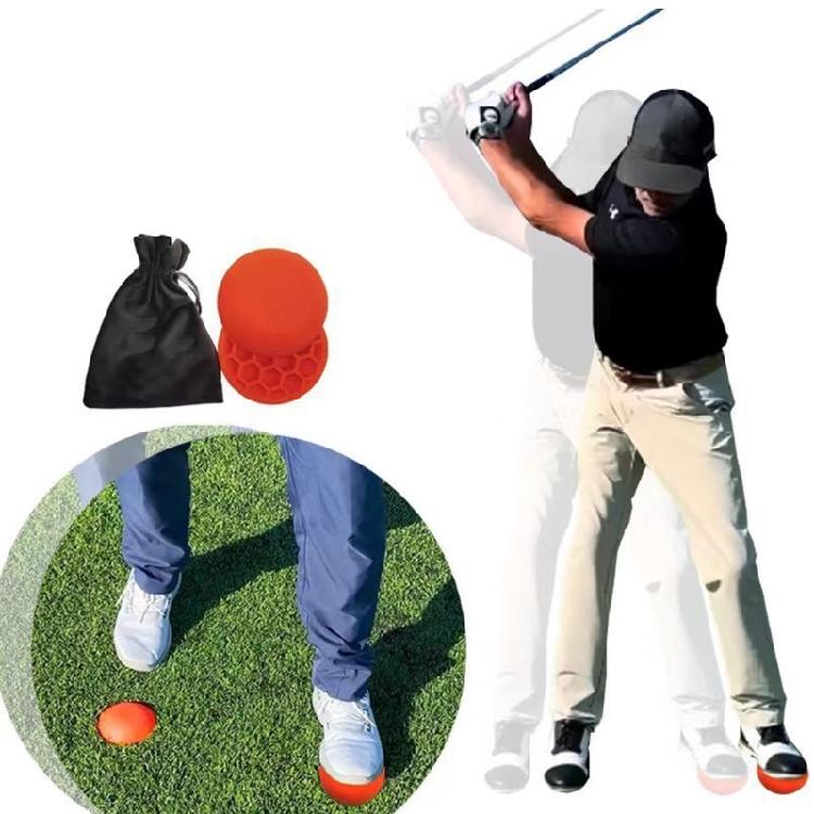 2Pieces Golf Swing Aid Golf Foot Alignment Position Mat With Ergonomic Design For Great Weight Transfer And Balance
