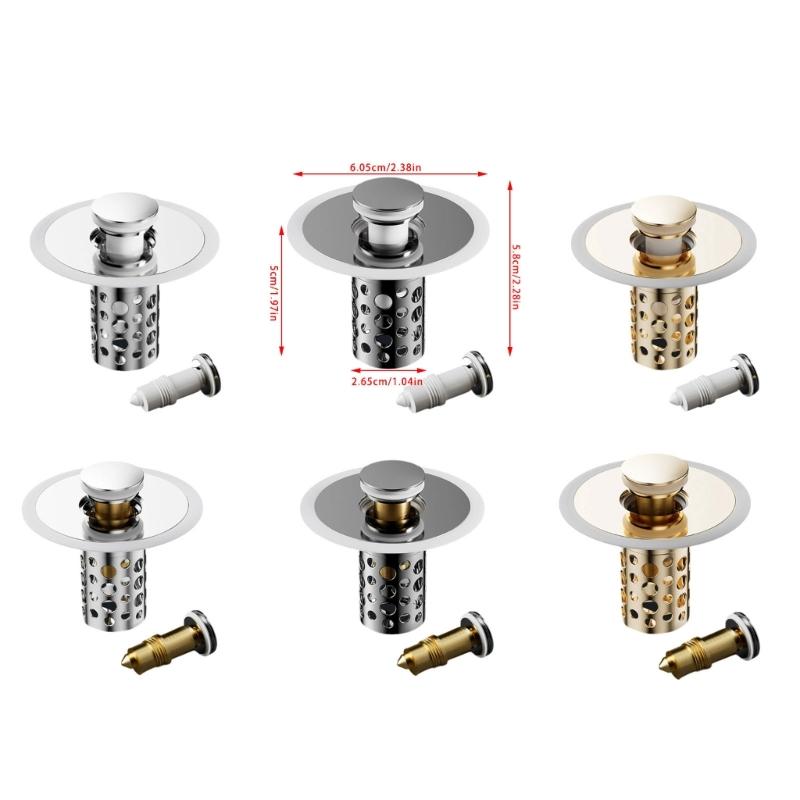 Practical Bathtubs Drain Stoppers And Drain Collector Bounces Designs Without Clog Filter Basket Accessory for Drain