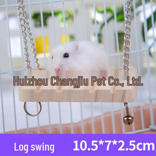 Wooden Hamster Swing & Springboard Toy Set MA125/90*68*10mm, 250 per box