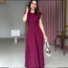 2025 Sleeveless Round Neck Slimming Waist Long Dress with Slits