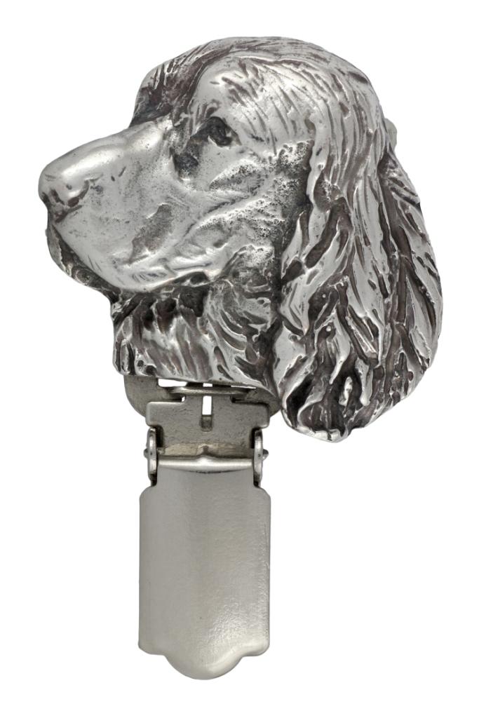 English Springer Spaniel – Brooch with a clip, holder for a start number – Design 02 | Art-Dog