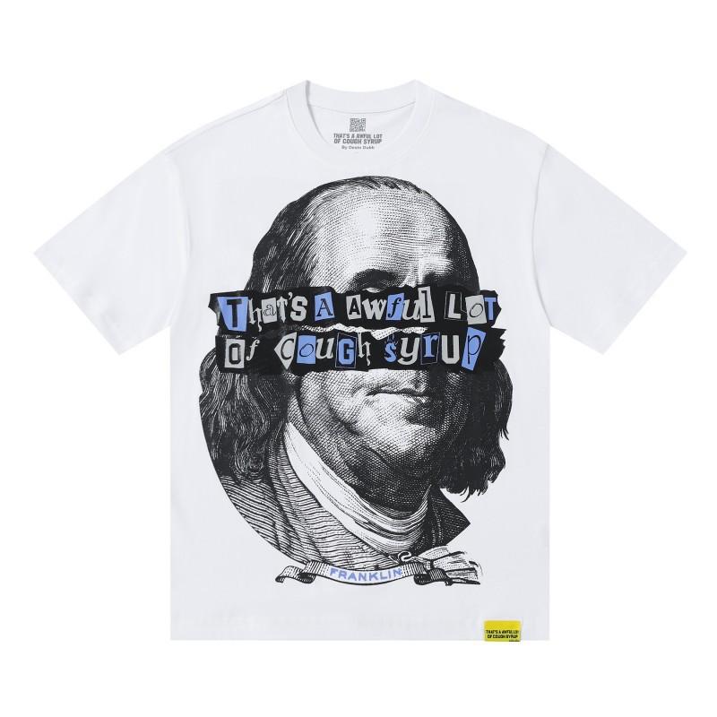 Premium 100% Cotton Crew Neck Short Sleeve T-Shirt Men Loose Fit Casual Print Tee 2025