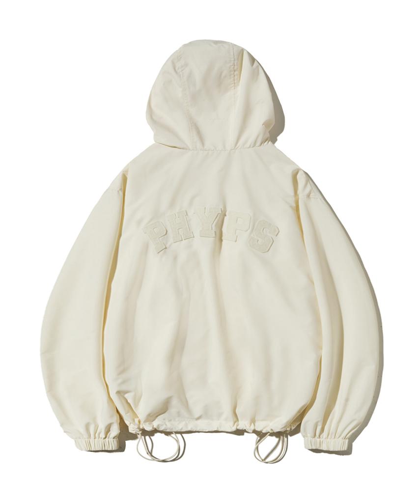 Physical Department Bear Keyring Arch Logo Windbreaker_Ivory