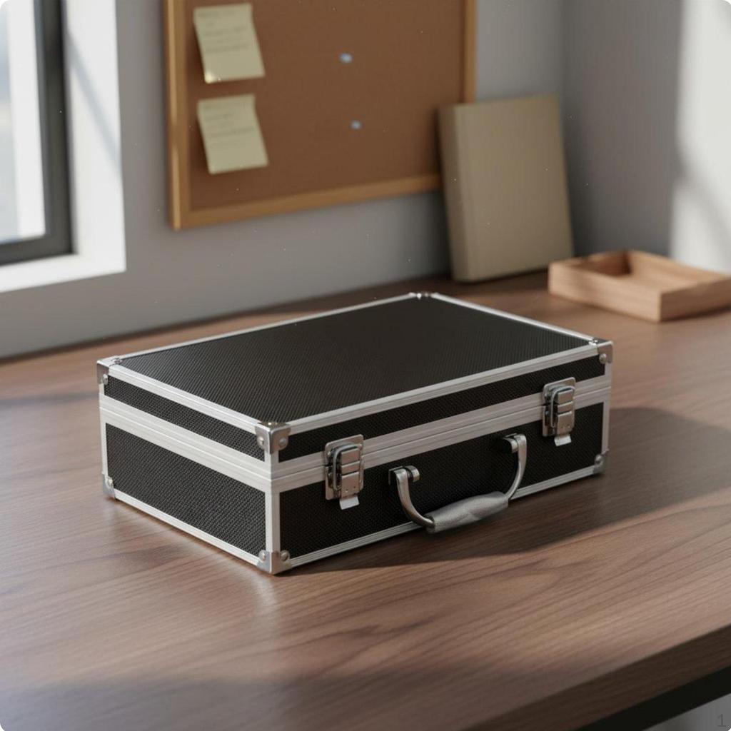 Locking Hard Case Lockable Security Shell Carrying Reinforced Corners Combination Lock Box
