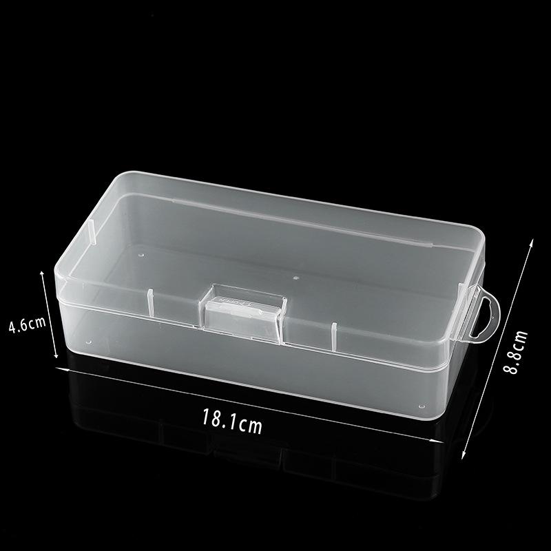 Clear Rectangular Plastic Storage Box for Pens, Jewelry, and Accessories