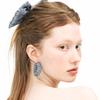 EVMOIU VINTAGE DENIM EARRINGS - LIGHT BLUE