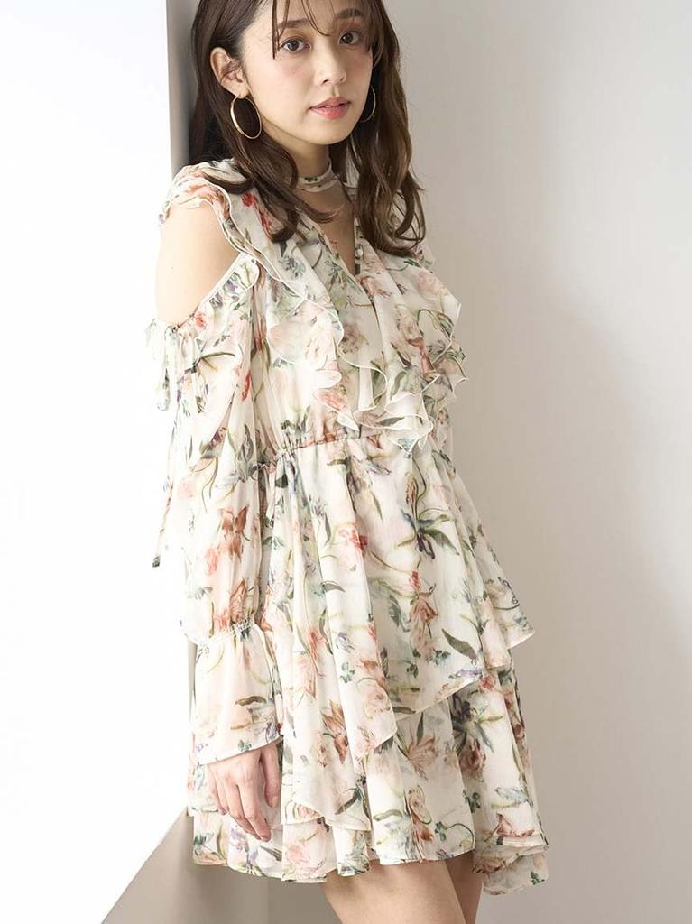Sustaina Print Frill Mini Dress SWFO251069MIX0
