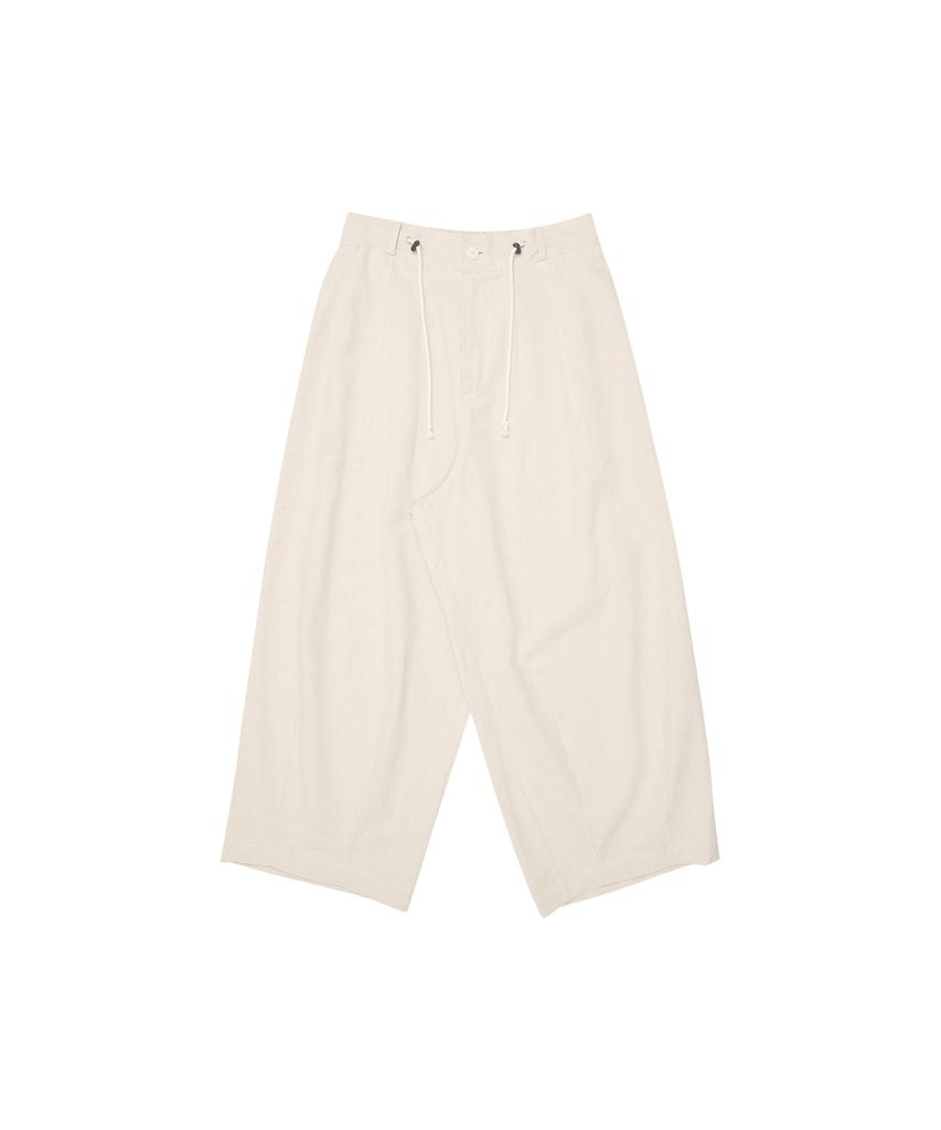 Goteu Linen Balloon Pants - Oat Beige