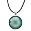 Klassische Lebensblume Seilkette Glasanhänger Halsketten Mandala Elegante und komplexe Muster Halsketten Damen Cabochon Schmuck
