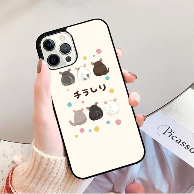 Cute Cartoon Chinchilla Phone Case for iPhone 17 Air 16 16e 15 Plus for Apple 13 11 12 14 Pro Max Cover Coque Fundas