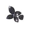 Design Sense Light Luxury Full Diamond Butterfly Premium Open Ring Women's Tree Leaf Niche Ring Handicraft Versatile Index Finger Ring