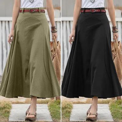 Women's Elegant Thin and High-waisted Skirt Plus Size Pure Color Slim Skirt