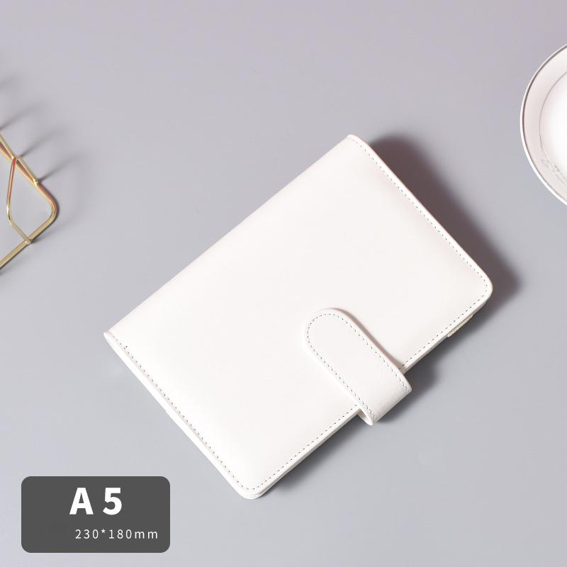 Customized Planner Diary Notebooks A5 A6 A7 Ring Binder Budget Pu Leather Binder Clip Notebook