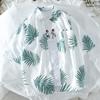 Camicie da Uomo Stile Resort Hawaiano con Stampa Foglie di Palma con Colletto Reversibile e Maniche Corte