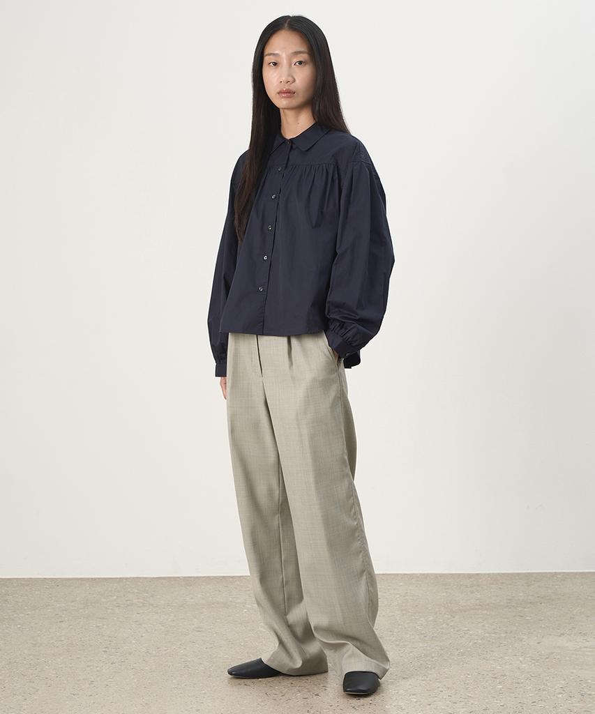 Leopeusaideuhwaiteulabel Summer Wool Pants Light Gray