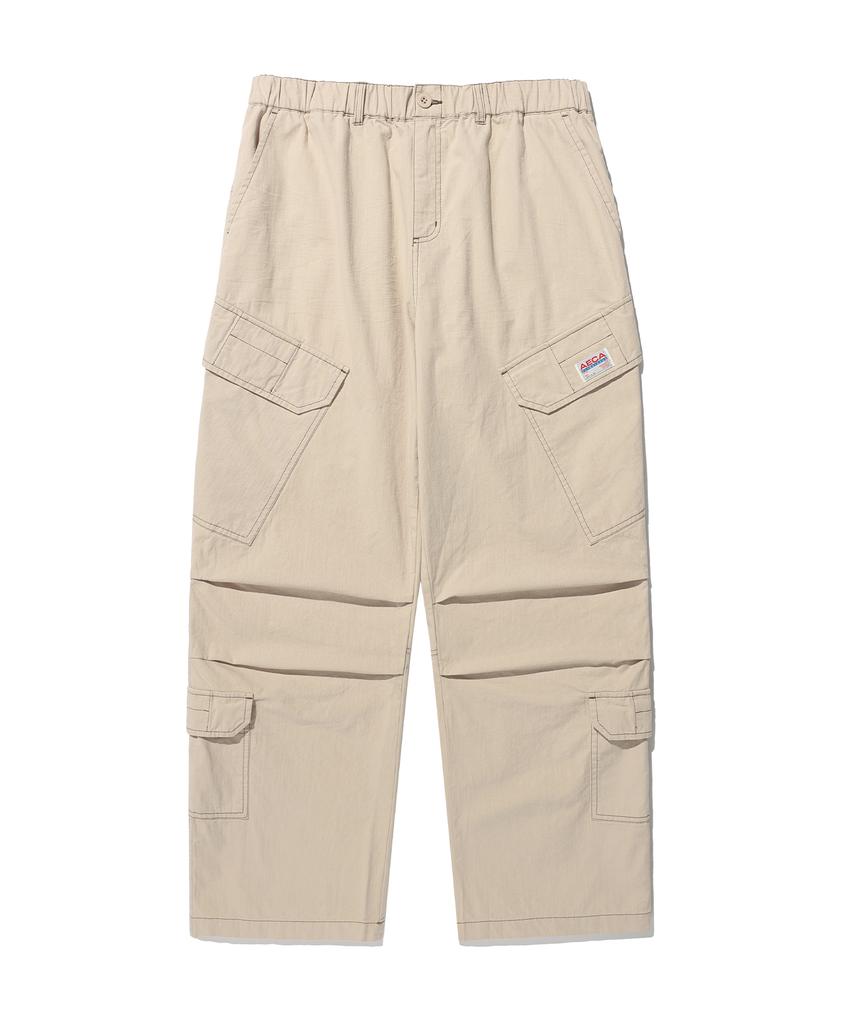 AECA Washed Multi Cargo Pants-Beige
