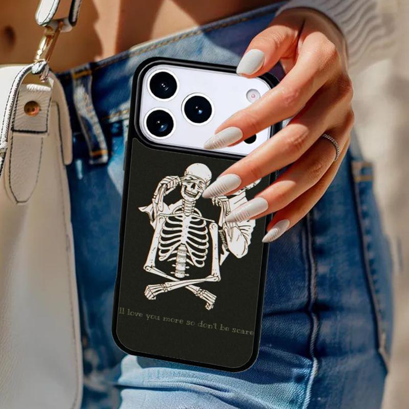 Aesthetic Skeleton Phone Case For iPhone 17 Air 14 15 13 12 Max Cover For Apple 14 15 16 16e 11 Pro Max Plus Coque